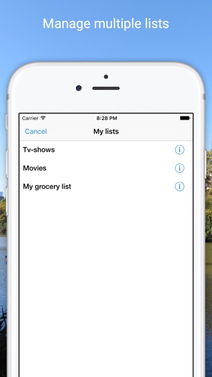 Listy - share lists with family and friends