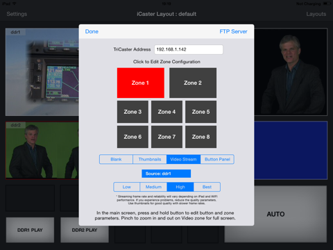 iCaster - Remote Control for NewTek Tricaster Advanced Edition screenshot 2