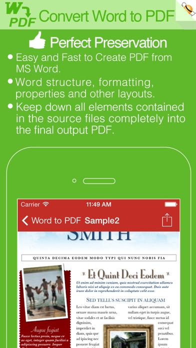 Word to PDF -  Convert Microsoft Office Word Doc, Docx as Adobe Acrobat PDF file Screenshot 2