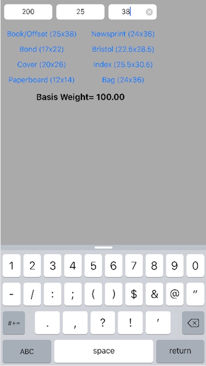 M Weight To Basis Weight