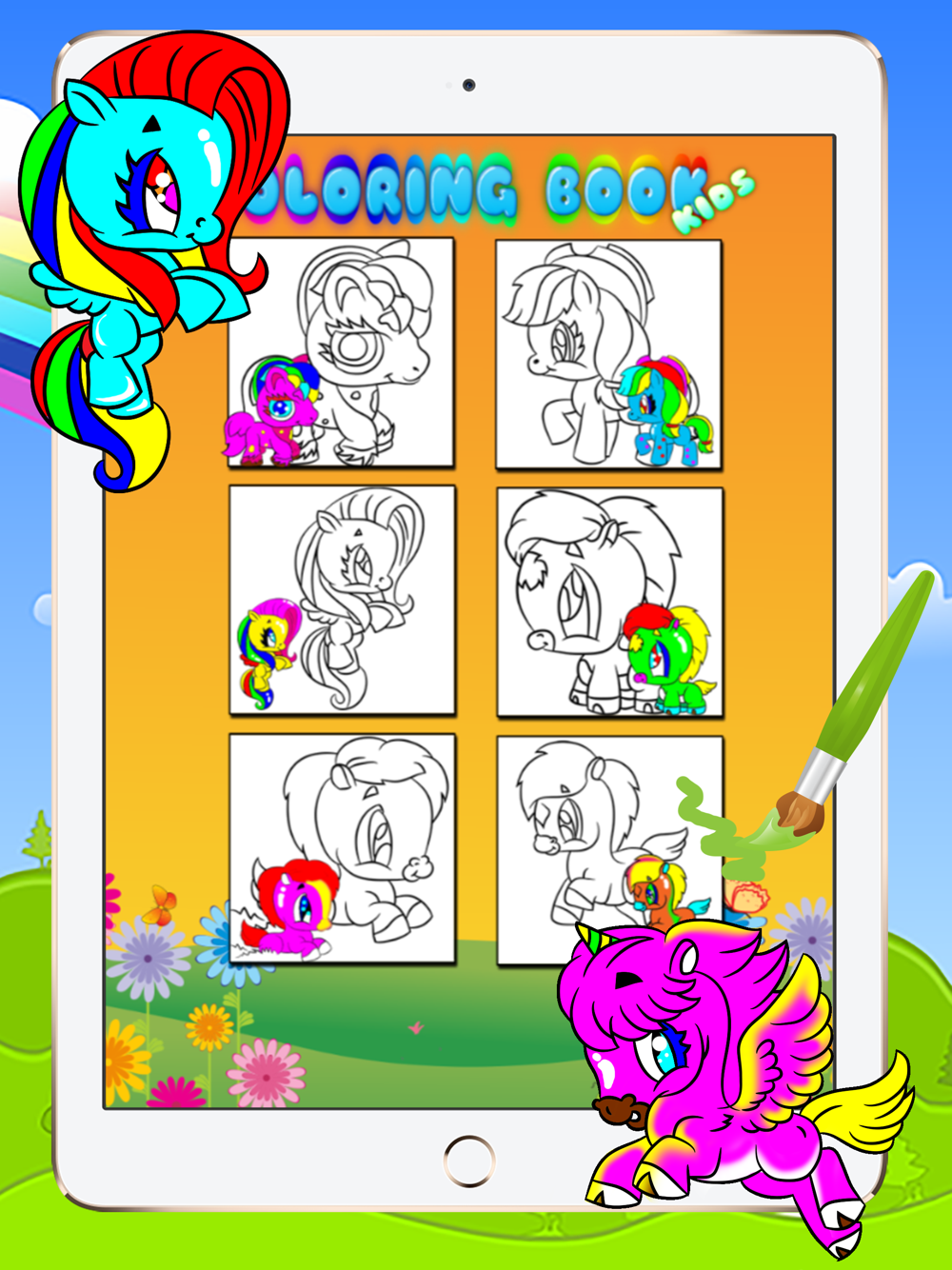 Pony Coloring Book ぬりえ 無料こどもゲーム 塗り絵 キッズ Free Download App For Iphone Steprimo Com