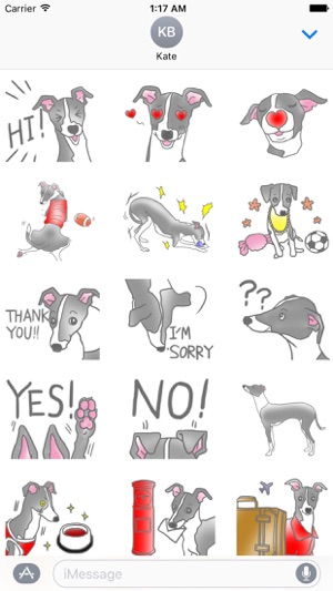 Italian Greyhound Dog IggyMoji