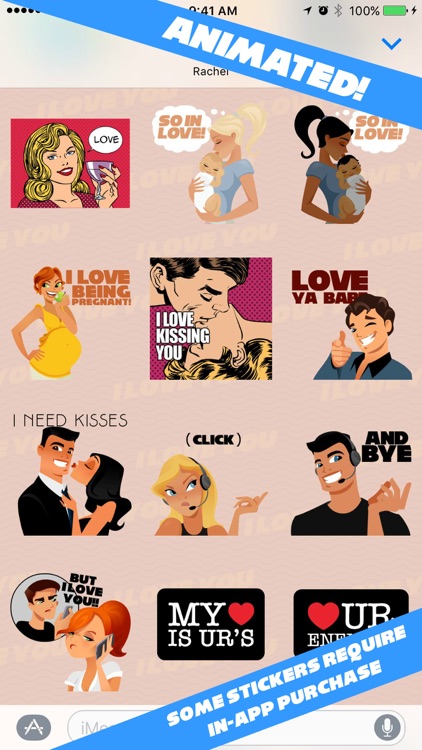 I Love You Stickers