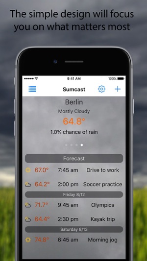 Sumcast - Calendar Based Weather(圖4)-速報App