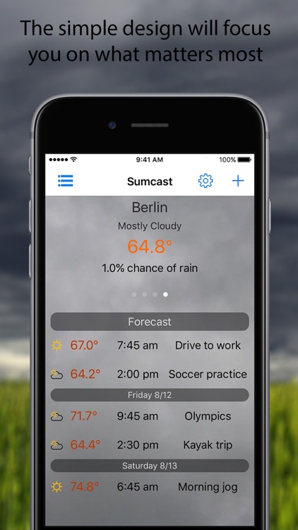 Sumcast - Calendar Based Weather screenshot-3