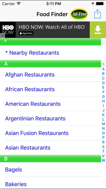 Food Finder FREE! Find Top Restaurants Around Town