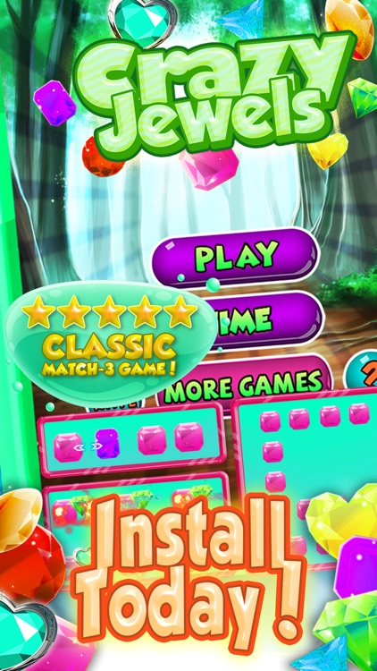 Crazy Jewel's Match-3 - diamond game and kids digger's mania hd free screenshot-3