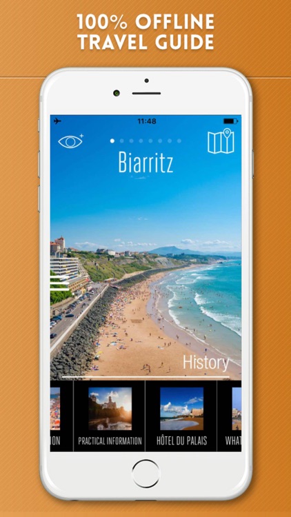 Biarritz Travel Guide with Offline City Street Map