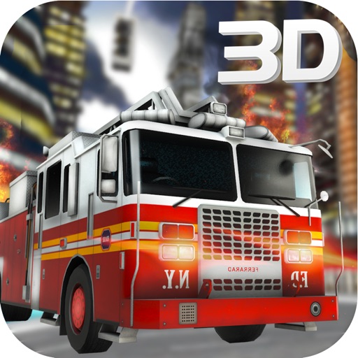 911 Emergency Fire Truck 3D icon