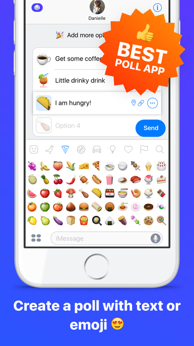 Emoji Poll - Send surveys to friends with iMessage iPhone App