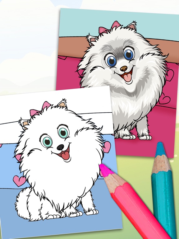 Paint pets in coloring book children screenshot 2