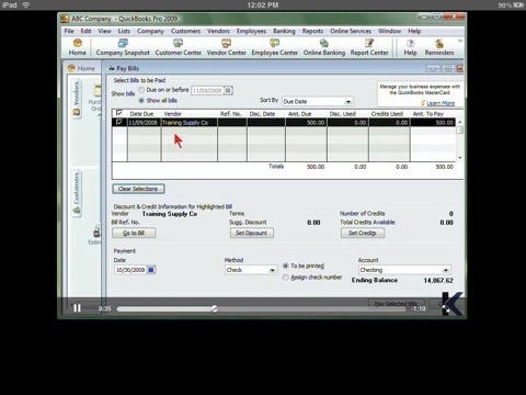 Video Training for Quickbooks 2009 HD screenshot 2