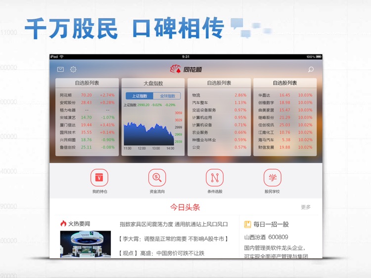 同花顺HD-炒股票必备