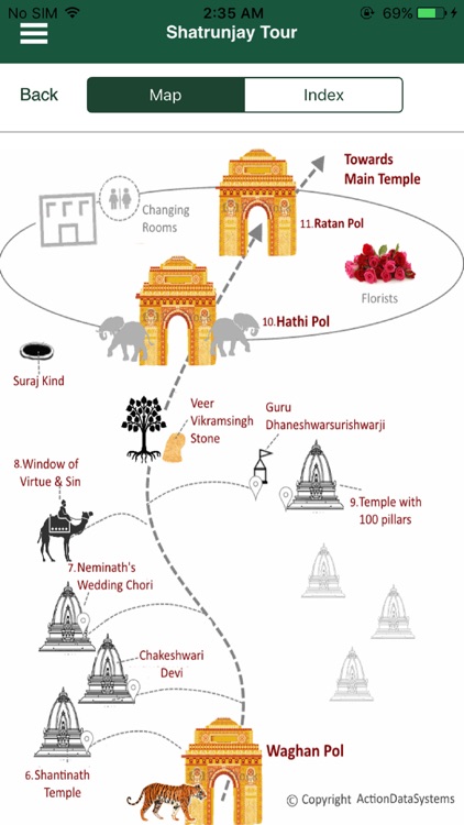 Jain Palitana Shatrunjay Audio Tour Guide (Eng+Guj), Travel & Bhav Yatra for Jains with offline map