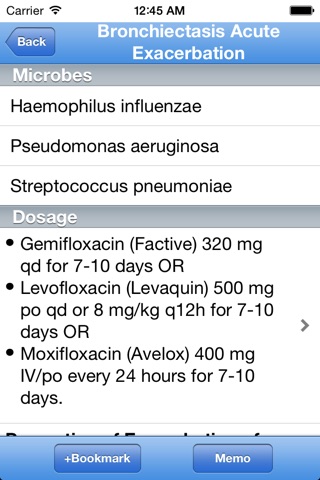 CDC Antibiotic Guidelines screenshot 3