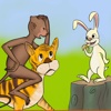 Tiger Monkey and Rabbit