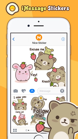 Strawberry Cat - Cute Stickers by NICE Sticker(圖4)-速報App