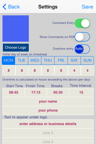 Timesheet PDF screenshot 2