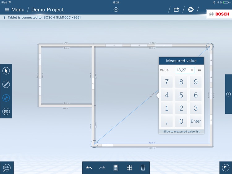 GLM floor plan by Robert Bosch GmbH