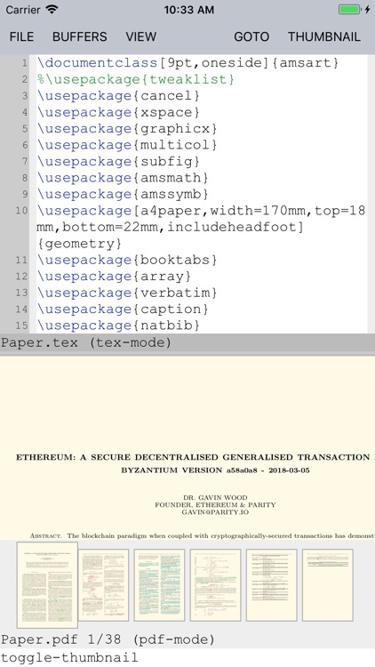 TeX Writer - LaTeX On The Go
