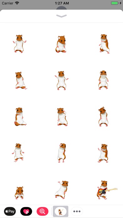 Dancer Hamster Animated Emoji screenshot 2