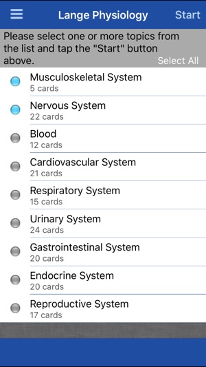 Physiology Lange Flash Cards