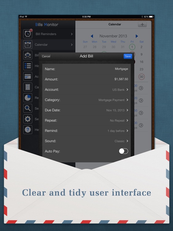 Bills Monitor Pro for iPad screenshot-4