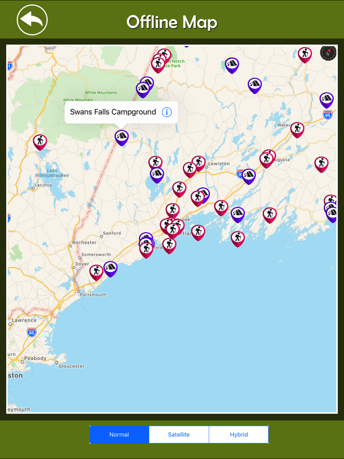Maine Campgrounds  Hiking Tra