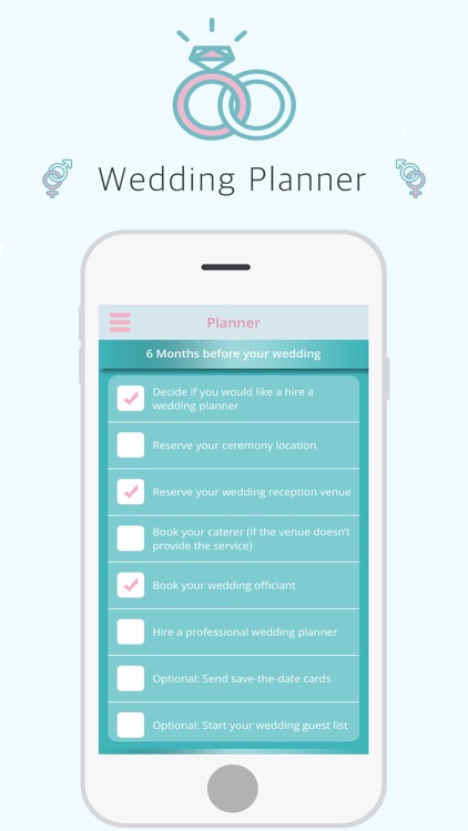Wedding Planner - track budget, bridal party, guests, vendors, appointments, gifts registry