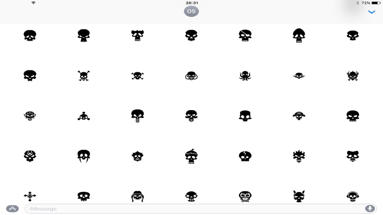 Skulls Stickers for iMessage