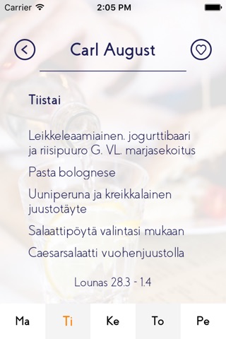 Lounaslistat screenshot 2