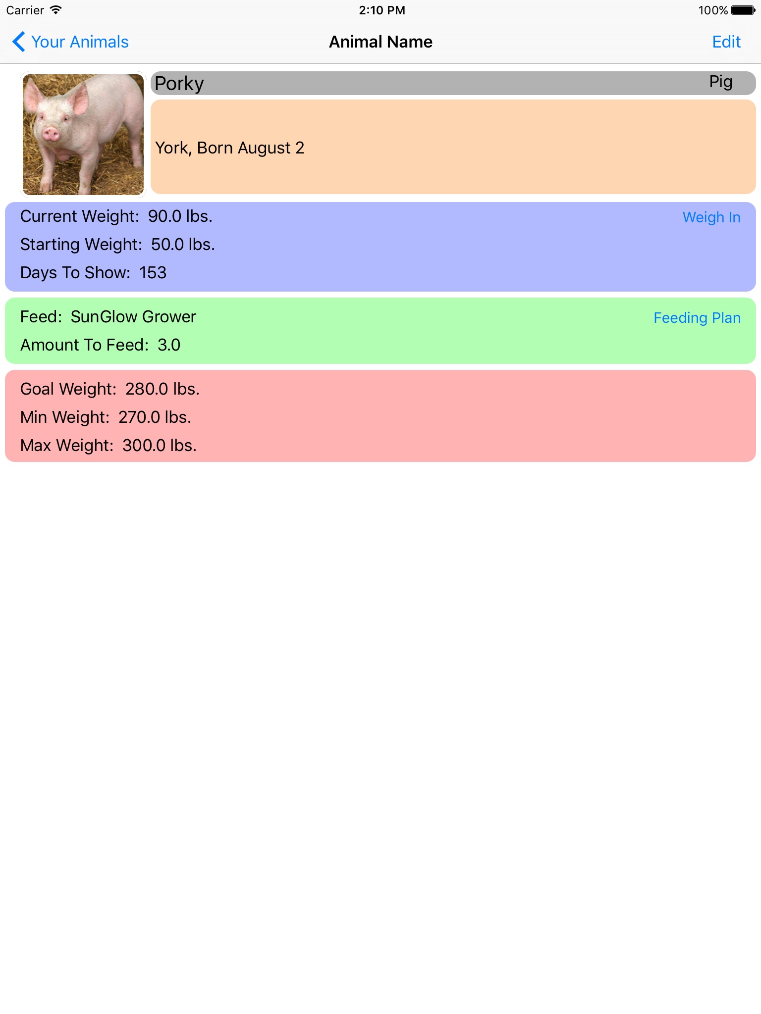 Livestock Record - Show Tracker for Livestock Show screenshot 2