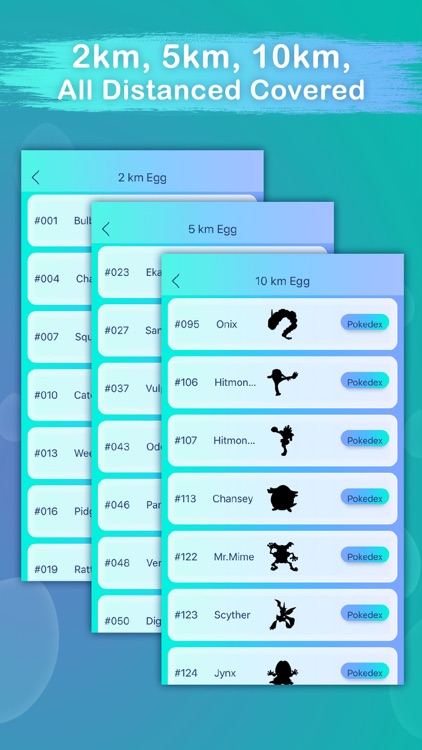Egg Chart for Pokemon GO - Eggs Hatch Distance