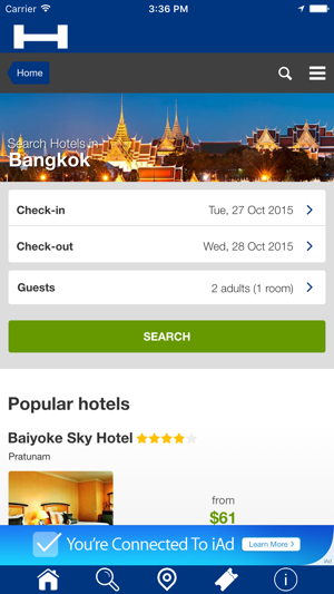 曼谷對於今晚與地圖和旅行遊覽比較和預訂酒店