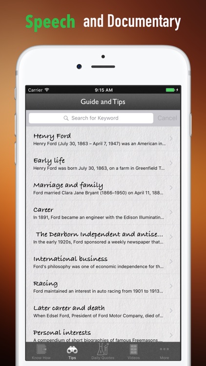 Biography and Quotes for Henry Ford screenshot-3