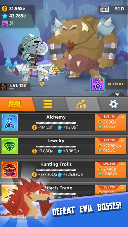 Hero Simulator: clicker game and idle adventure