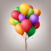 Animated Balloons Text Sticker