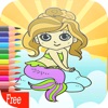 mermaid little princess printable coloring pages:cute drawings free mermaid little princess printable coloring pages:cute drawings free