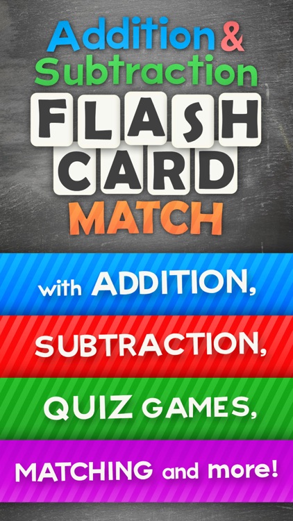 Addition and Subtraction Math Flashcard Match Games for Kids in 1st and 2nd Grade screenshot-0