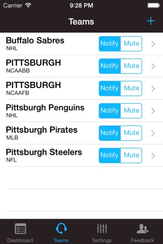 Sports Schedules screenshot 2