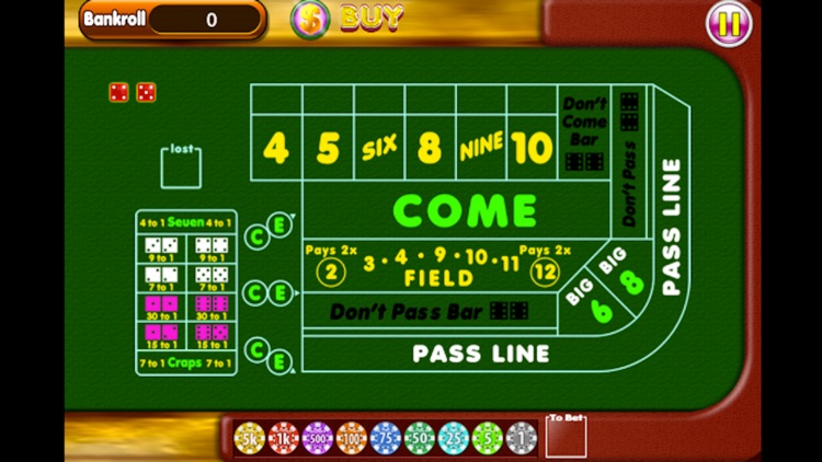 Double Dice Master Casino - Betting Table 2
