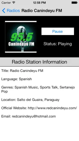 Game screenshot Paraguay Radio Live Player (Asunción / Spanish / Guaraní / español / Paraguayan) hack
