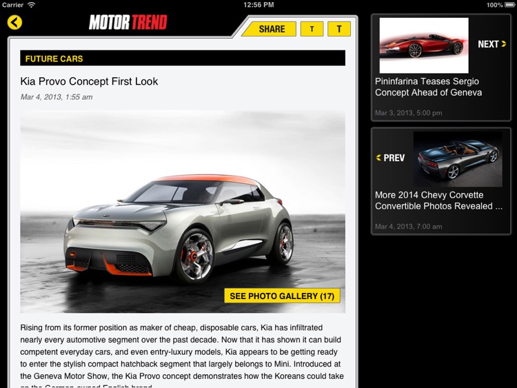 MOTOR TREND News for iPad