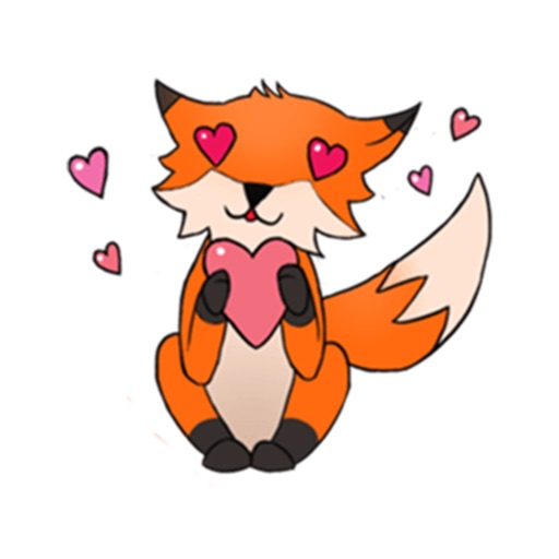 Fox Cute Sticker For iMessages Icon