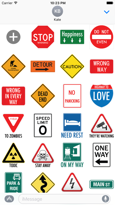 How to cancel & delete Road Signs - MYOSE - Make Your Own Sticker Emoji from iphone & ipad 1