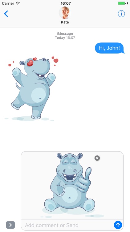 Hippopotamus - Stickers for iMessage