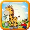 Kids Game Giraffe Coloring Version