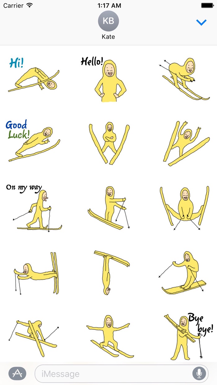 The Winter Sports Man Sticker