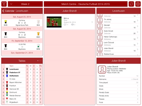 Deutsche Fußball 2014-2015 - Match Centre screenshot 3