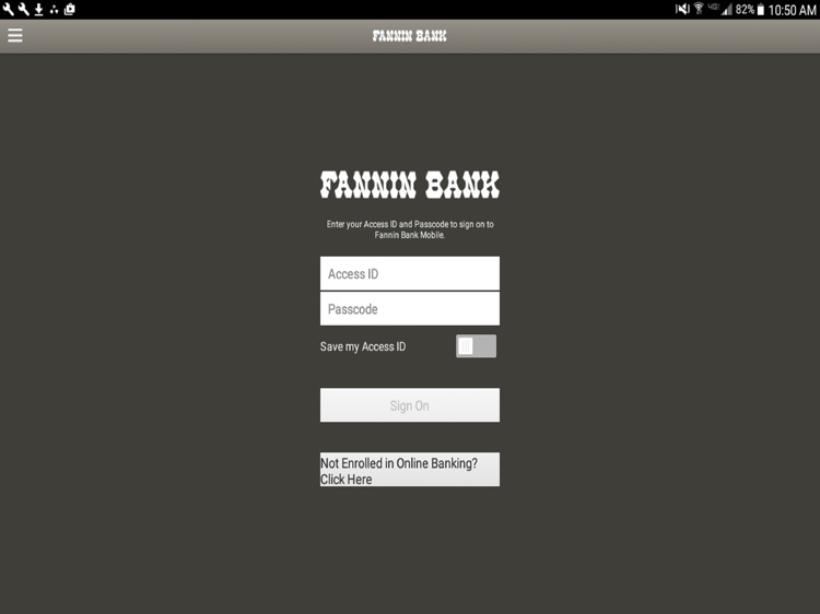 Fannin Bank iPad Version